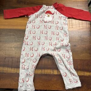Mud Pie Embroidered Santa One Piece Outfit. Size 6-9 Months